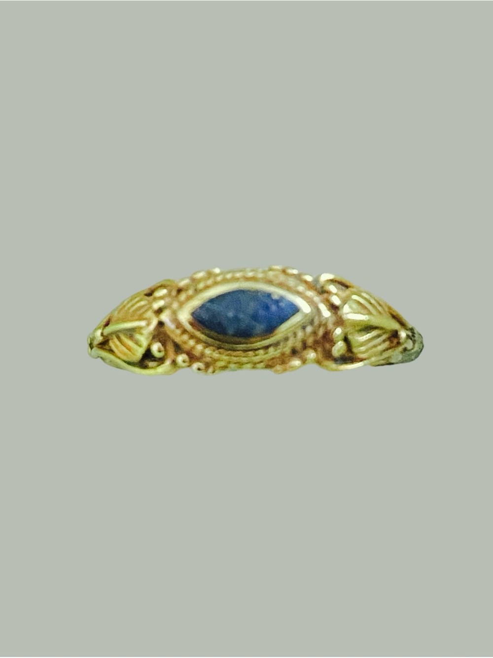 VTG Blue Lapis Marquise Copper Boho Ring NWT 6-8